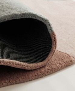 Tappeto in lana organico - Dune albicocca - close up