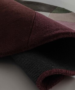 Tappeto rotondo in lana - Dune viola - close up