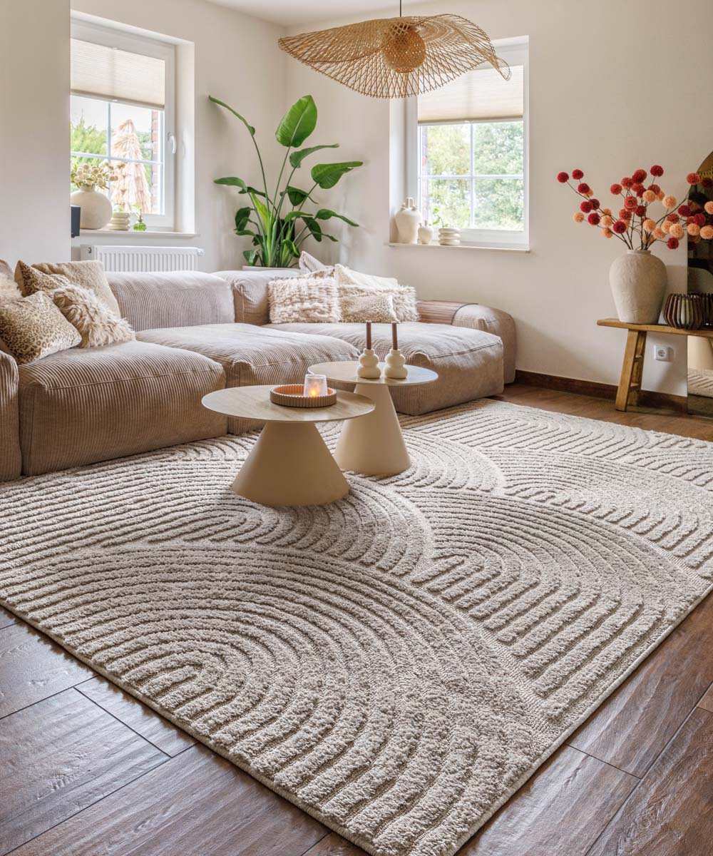 Tappeto stile scandinavo - Arc Curve Beige - sfeer Tappeto stile scandinavo - Arc Curve Beige - sfeer