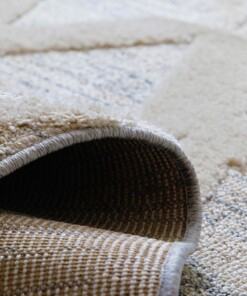 Tappeto stile scandinavo - Fjord Dvale Crema/Grigio - close up, thumbnail