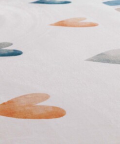 Tappeto per bambini lavabile - Fluffito Cuori Multicolore - close up, thumbnail