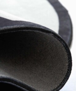 Tappeto per bambini lavabile - Fluffito Calcio Bianco/Nero - close up