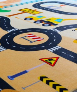 Tappeto per bambini lavabile - Snugway Costruzione Multicolore - close up, thumbnail