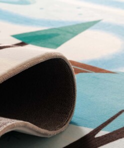 Tappeto per bambini lavabile - Snugway Inverno Bianco/Blu - close up, thumbnail