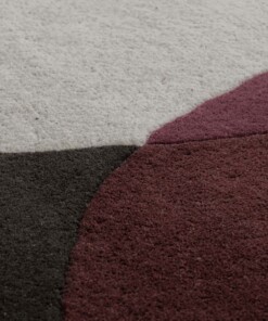 Tappeto in lana - Dune viola - close up, thumbnail