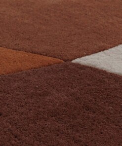 Tappeto in lana - Dune terracotta - close up, thumbnail