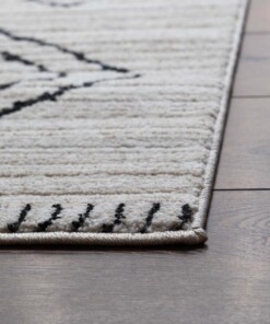 Tappeto berbero Beni Ouarain Bahij - Crema/Nero - close up, thumbnail Tappeto berbero Beni Ouarain Bahij - Crema/Nero - close up, thumbnail