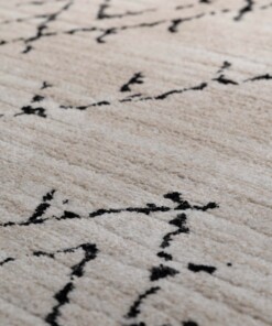 Tappeto berbero Beni Ouarain Sufian - Crema/Nero - close up, thumbnail Tappeto berbero Beni Ouarain Sufian - Crema/Nero - close up, thumbnail