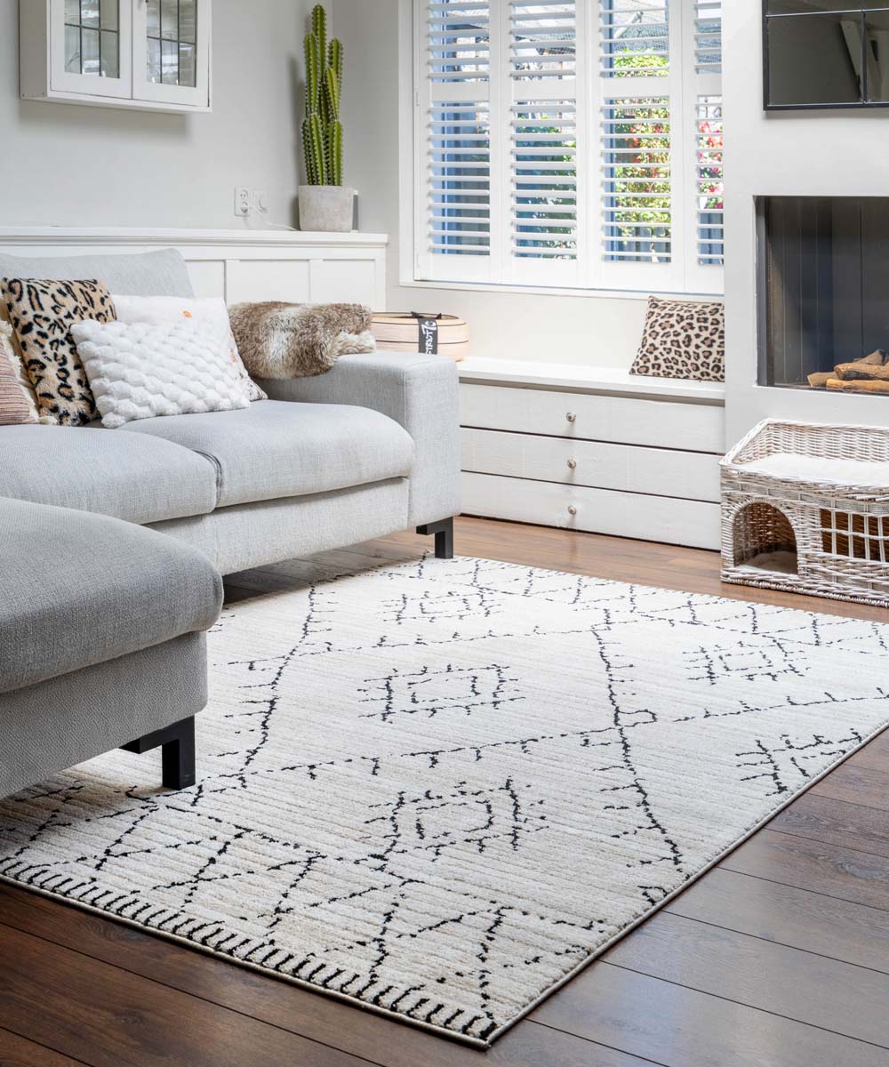 Tappeto berbero Beni Ouarain Sufian - Crema/Nero - sfeer Tappeto berbero Beni Ouarain Sufian - Crema/Nero - sfeer