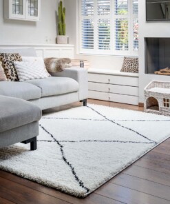 Tappeto berbero a pelo lungo Artisan - Bianco/Nero - sfeer Tappeto berbero a pelo lungo Artisan - Bianco/Nero - sfeer