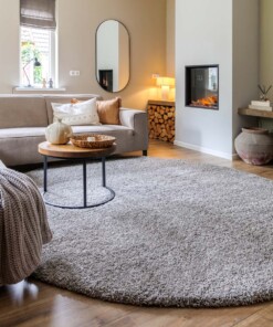 Tappeto rotondo a pelo lungo Shaggy Grand - Grigio chiaro - sfeer Tappeto rotondo a pelo lungo Shaggy Grand - Grigio chiaro - sfeer