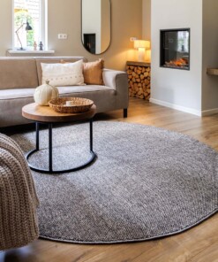 Tappeto rotondo pelo corto - Loom grigio - sfeer