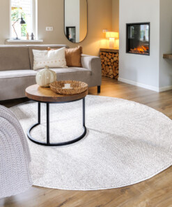 Tappeto rotondo pelo corto - Loom argento - sfeer Tappeto rotondo pelo corto - Loom argento - sfeer