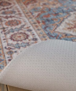 Tappeto da esterno vintage - Valenca Brio beige/azzurro chiaro - close up, thumbnail