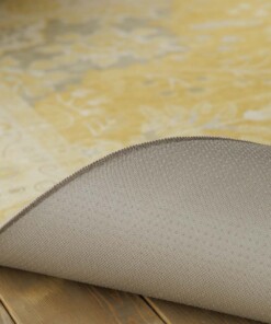 Tappeto da esterno vintage - Valenca Luna giallo - close up, thumbnail