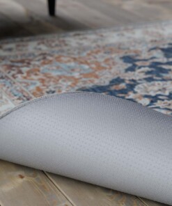 Tappeto da esterno vintage - Valenca Nova oro/blu - close up, thumbnail