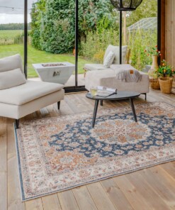 Tappeto da esterno vintage - Valenca Nova oro/blu - sfeer