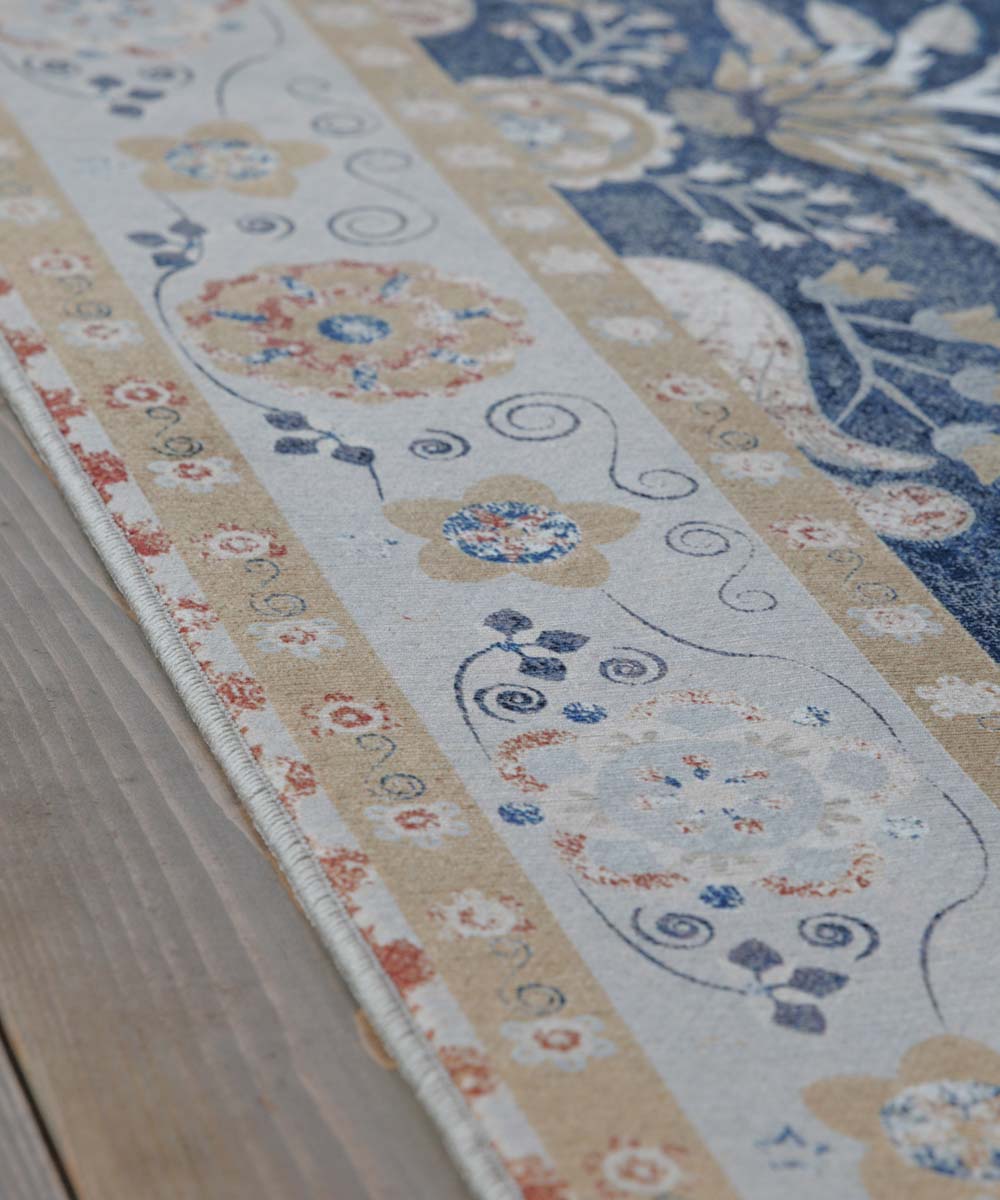 Tappeto da esterno vintage - Valenca Sera blu scuro - close up Tappeto da esterno vintage - Valenca Sera blu scuro - close up