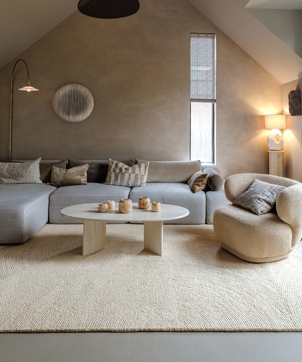 Tappeto in lana - Tvist beige chiaro - sfeer Tappeto in lana - Tvist beige chiaro - sfeer