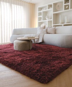 Tappeto shaggy - Sveve bordeaux - sfeer