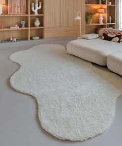 Tappeto organico - Tjørne Swell avorio - sfeer