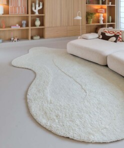 Tappeto organico - Tjørne Mose avorio - sfeer