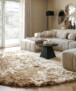 Tappeto rotondo in velluto - Auréa beige - sfeer, thumbnail