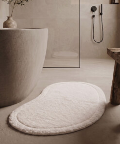 Tappeto da bagno organico - Lunja Pebble avorio - sfeer