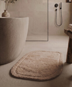 Tappeto da bagno organico - Lunja beige - sfeer