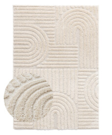 Tappeto stile scandinavo - Arc Bend Crema - overzicht, thumbnail