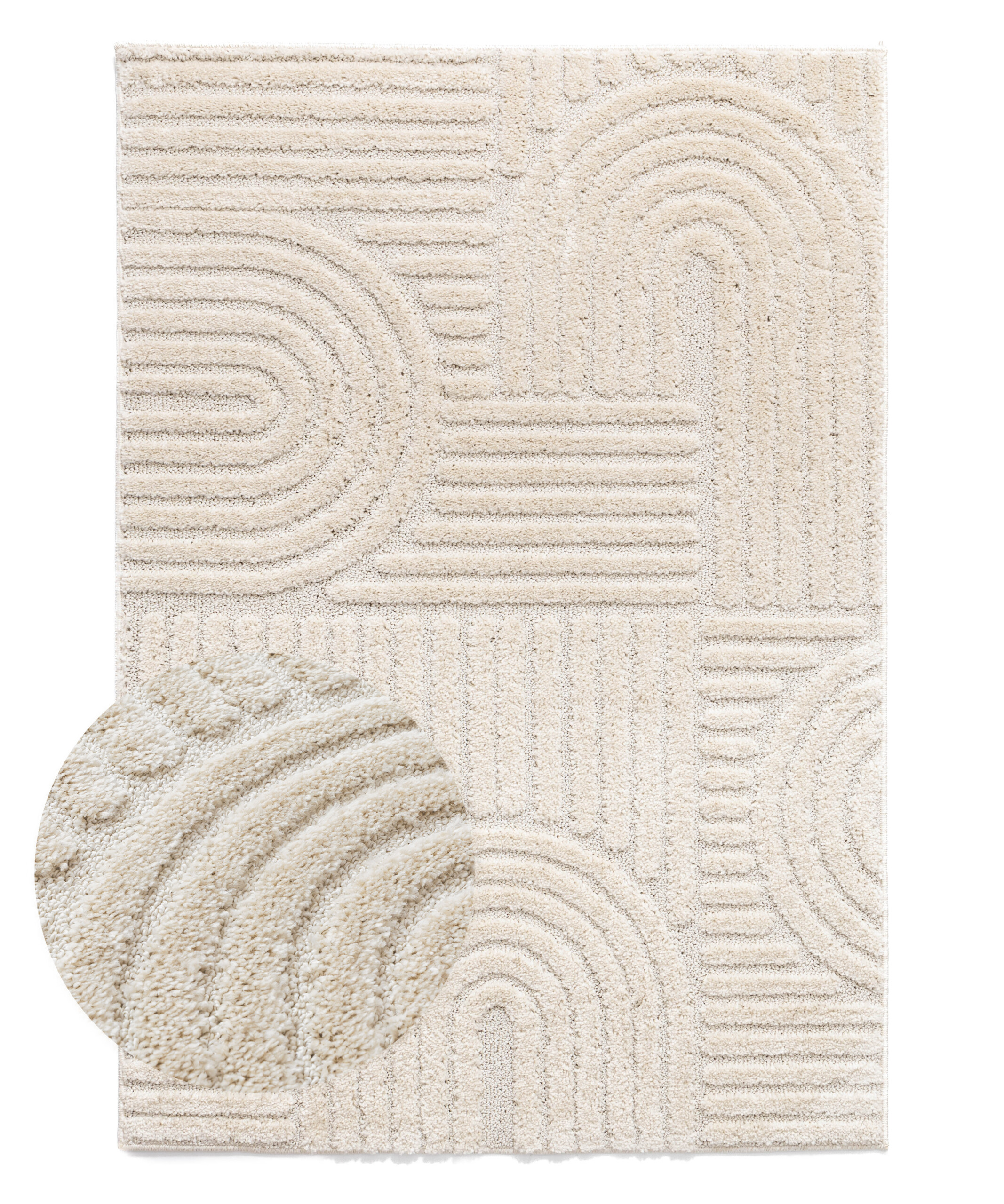 Tappeto stile scandinavo - Arc Bend Crema - overzicht Tappeto stile scandinavo - Arc Bend Crema - overzicht