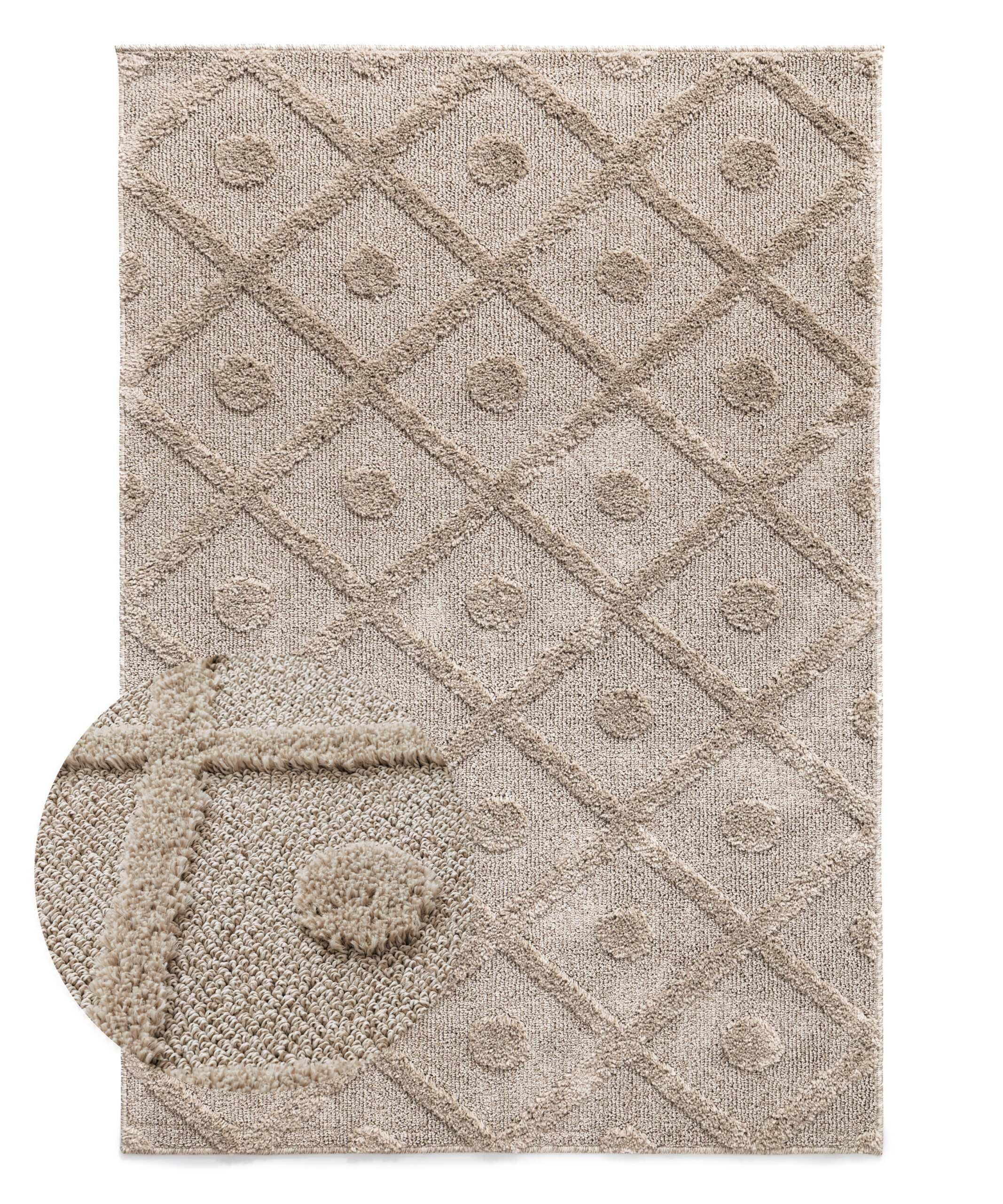 Tappeto stile scandinavo - Arc Diamond Beige - overzicht Tappeto stile scandinavo - Arc Diamond Beige - overzicht