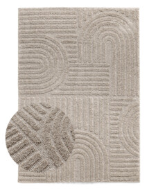 Tappeto stile scandinavo - Arc Bend Beige - overzicht, thumbnail