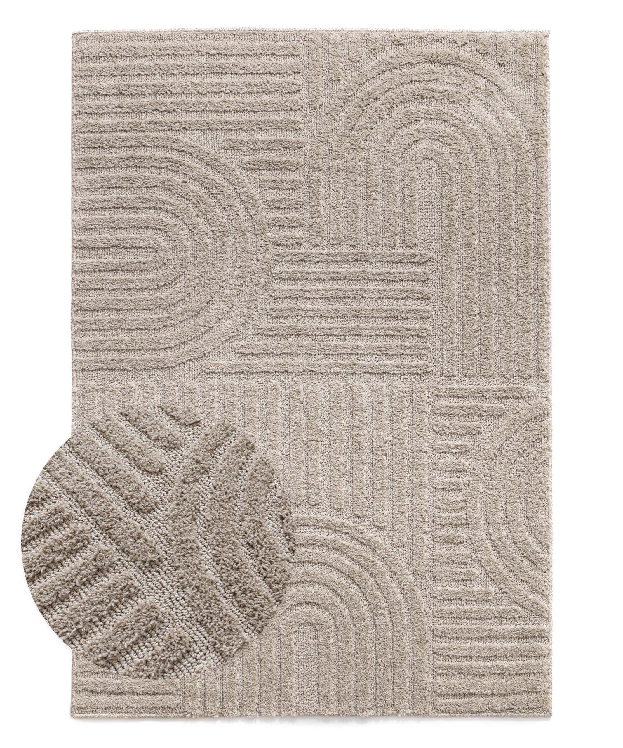 Tappeto stile scandinavo - Arc Bend Beige - overzicht Tappeto stile scandinavo - Arc Bend Beige - overzicht