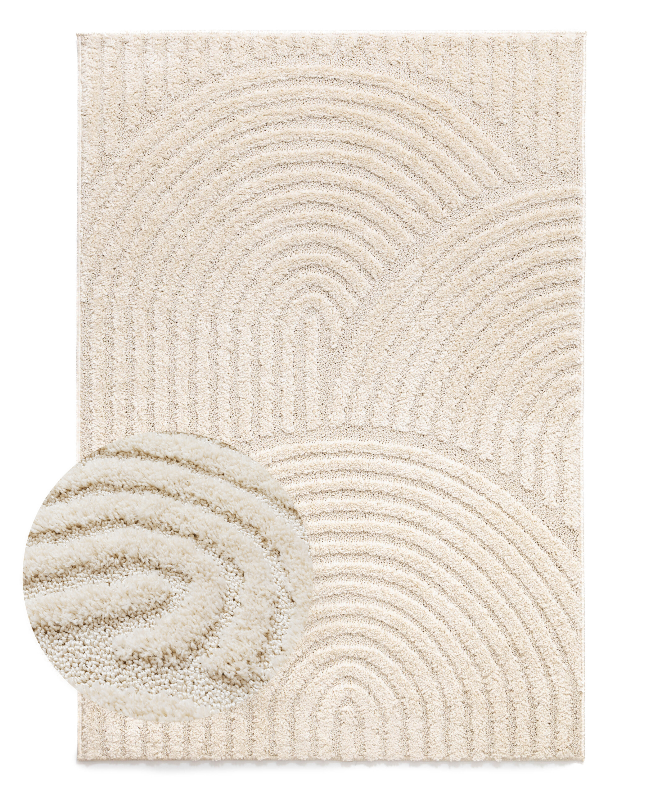 Tappeto stile scandinavo - Arc Curve Crema - overzicht Tappeto stile scandinavo - Arc Curve Crema - overzicht