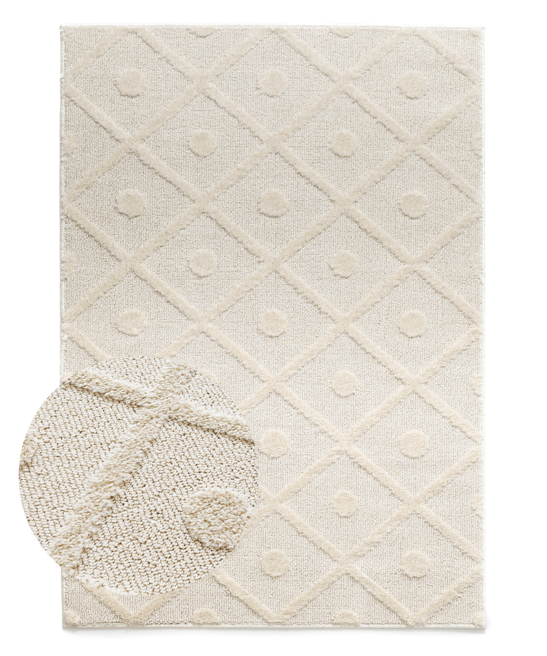 Tappeto stile scandinavo - Arc Diamond Crema - overzicht Tappeto stile scandinavo - Arc Diamond Crema - overzicht