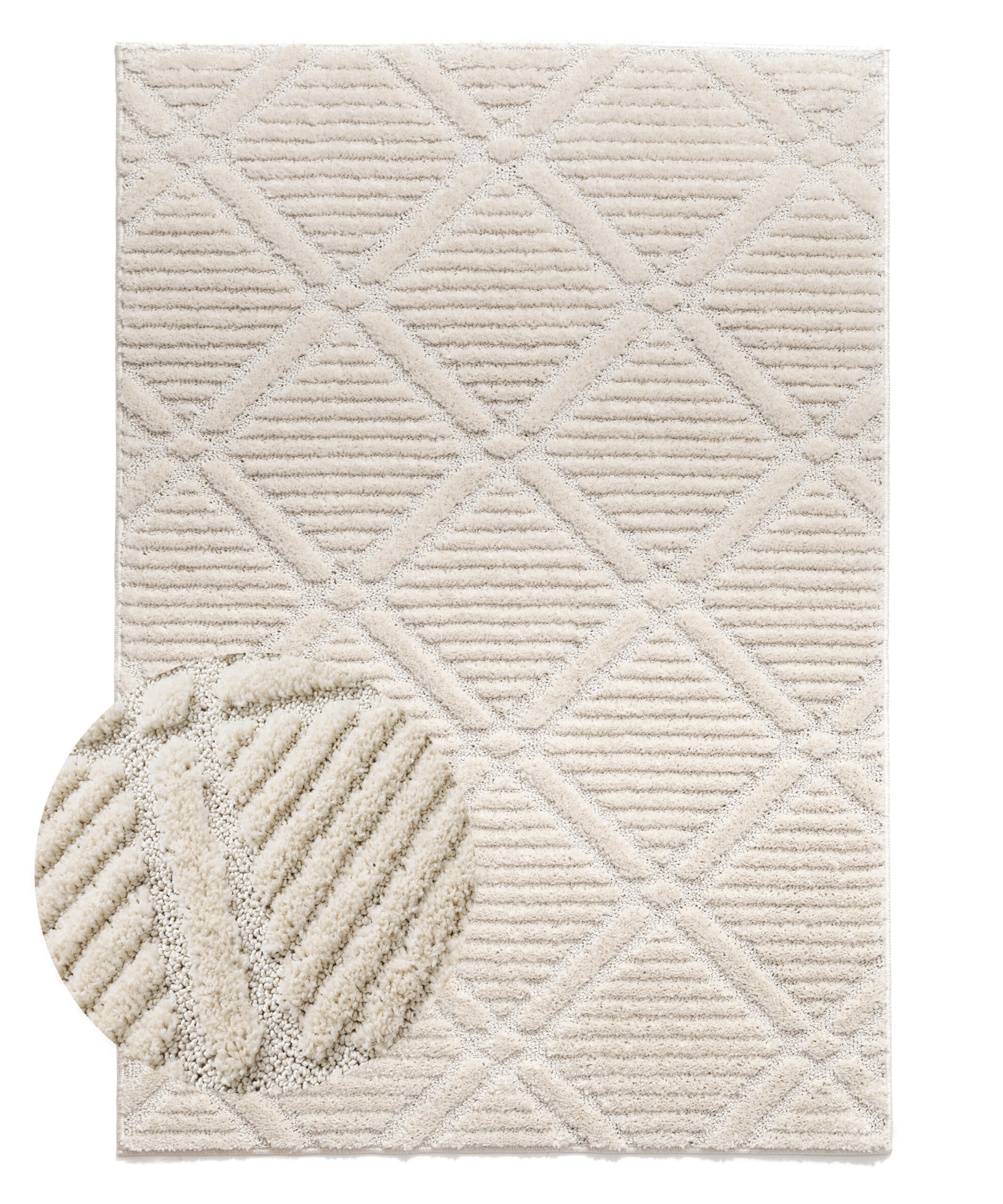 Tappeto stile scandinavo - Arc Gem Crema - overzicht Tappeto stile scandinavo - Arc Gem Crema - overzicht