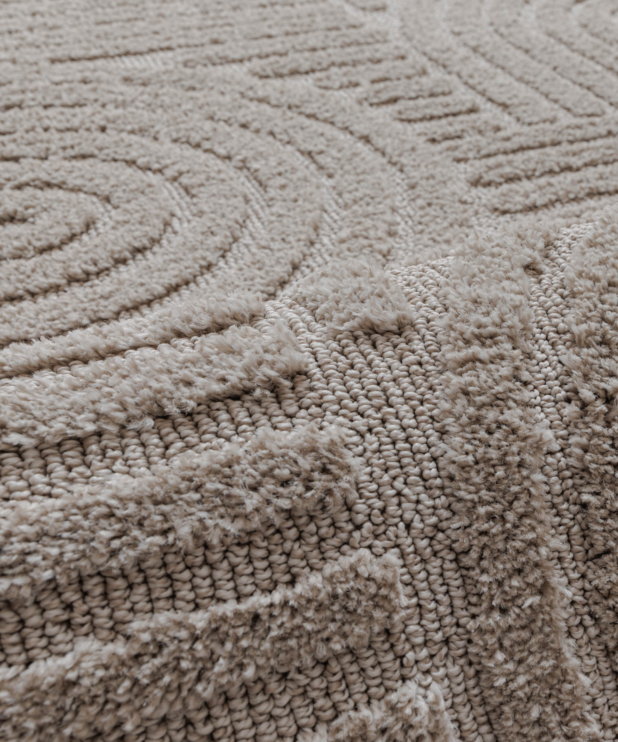 Tappeto stile scandinavo - Arc Bend Beige - close up Tappeto stile scandinavo - Arc Bend Beige - close up