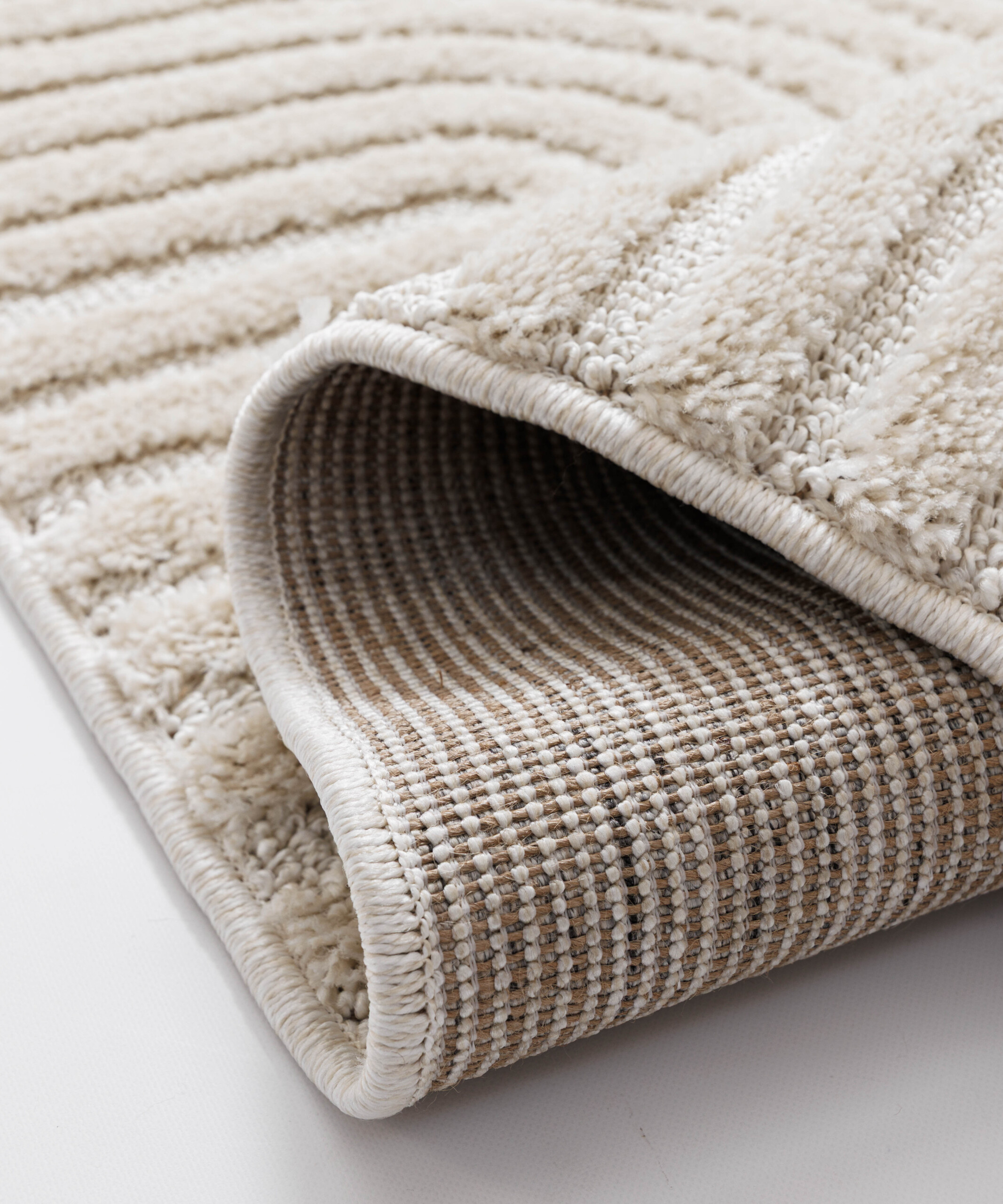 Tappeto stile scandinavo - Arc Bend Crema - close up Tappeto stile scandinavo - Arc Bend Crema - close up