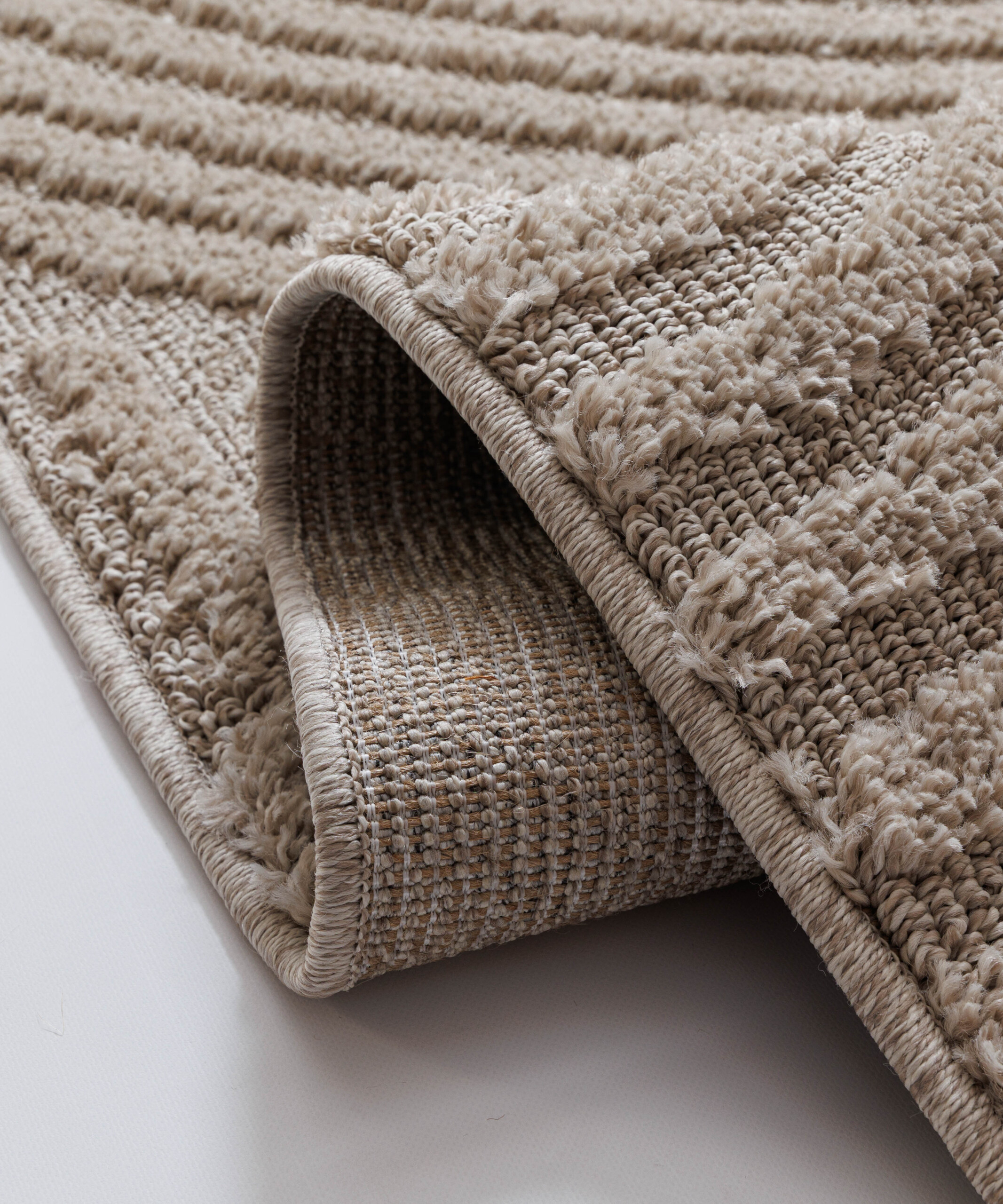 Tappeto stile scandinavo - Arc Curve Beige - close up Tappeto stile scandinavo - Arc Curve Beige - close up