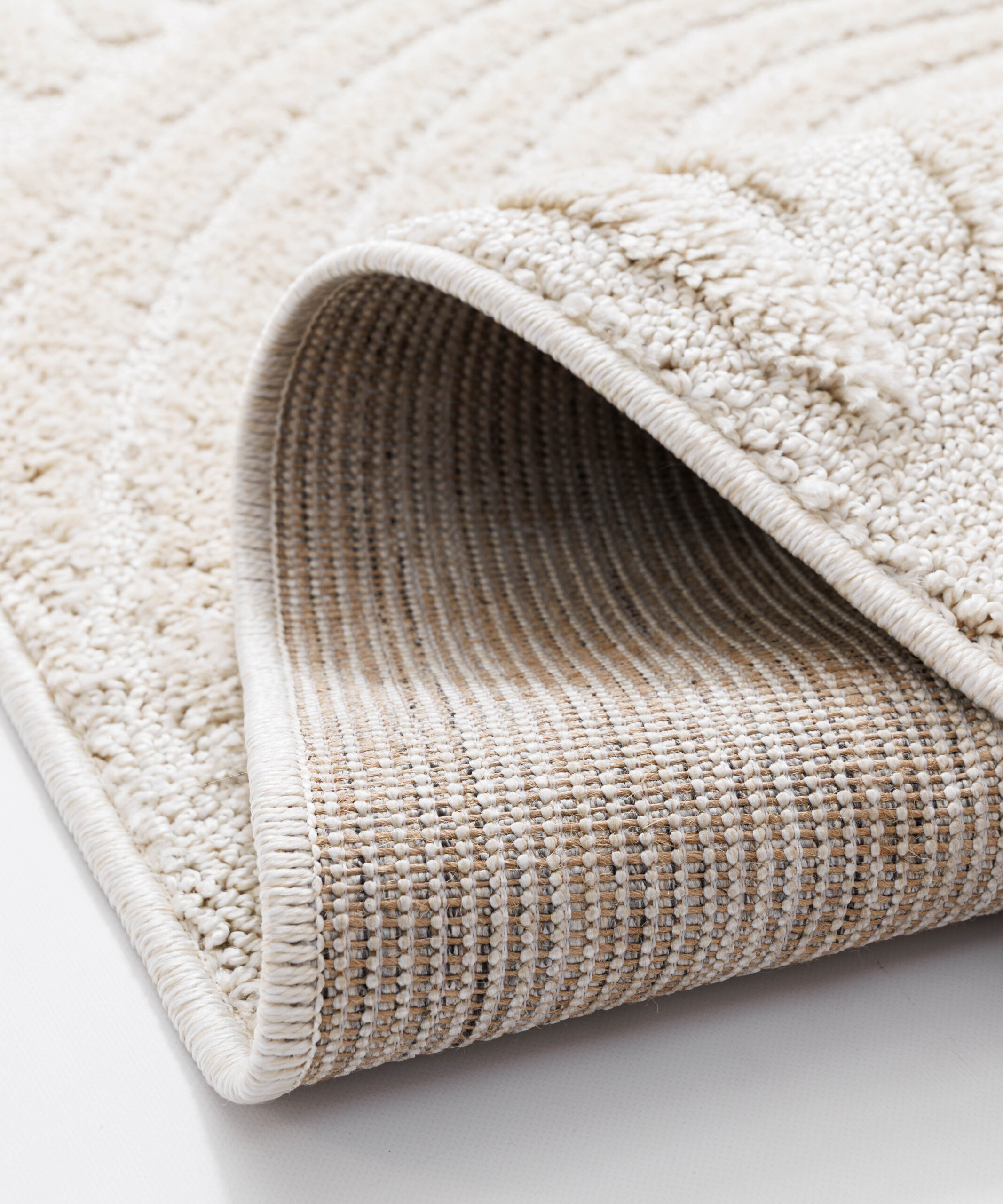 Tappeto stile scandinavo - Arc Curve Crema - close up Tappeto stile scandinavo - Arc Curve Crema - close up