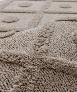 Tappeto stile scandinavo - Arc Diamond Beige - close up, thumbnail Tappeto stile scandinavo - Arc Diamond Beige - close up, thumbnail