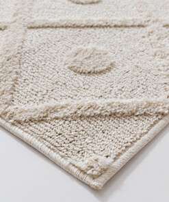 Tappeto stile scandinavo - Arc Diamond Crema - close up, thumbnail Tappeto stile scandinavo - Arc Diamond Crema - close up, thumbnail