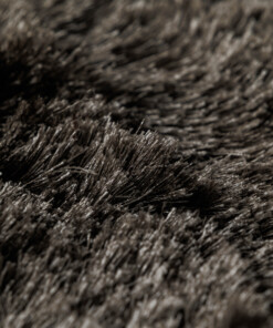 Tappeto rotondo in velluto - Auréa tortora - close up, thumbnail