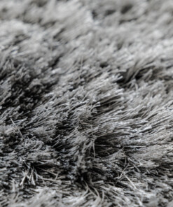 Tappeto in velluto - Auréa argento - close up, thumbnail