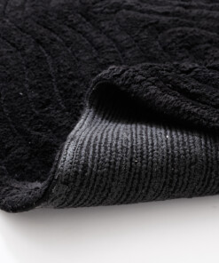 Tappeto da bagno organico - Stille nero - close up, thumbnail Tappeto da bagno organico - Stille nero - close up, thumbnail