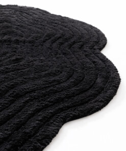 Tappeto da bagno organico - Stille nero - close up, thumbnail Tappeto da bagno organico - Stille nero - close up, thumbnail