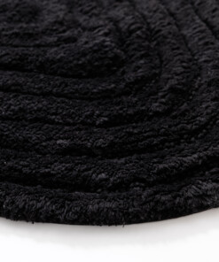 Tappeto da bagno organico - Stille nero - close up