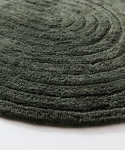 Tappeto da bagno ovale - Stille verde - close up