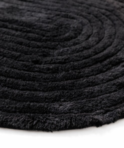 Tappeto da bagno ovale - Stille nero - close up